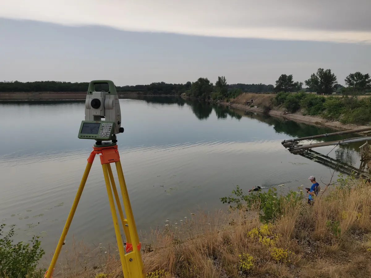 Vermessung an der Schottergrube
