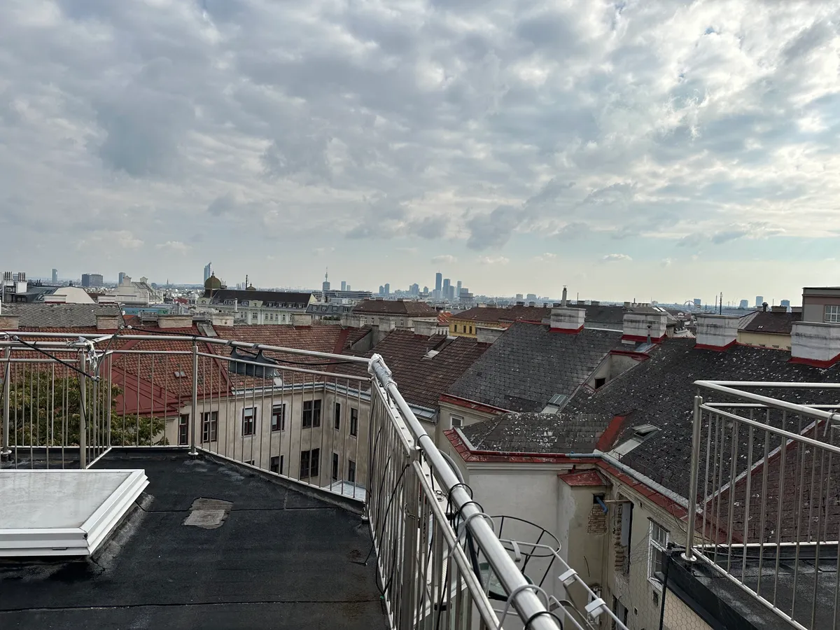 Vermessung mit Blick über Wien